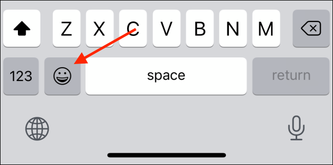 Toque el botón Emoji en el teclado