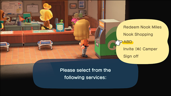 Un personaje de "Animal Crossing: New Horizons" en el ABD en Servicios para Residentes.