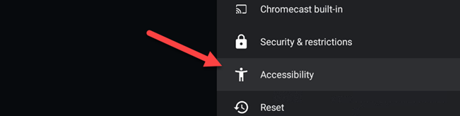 Seleccione "Accesibilidad".