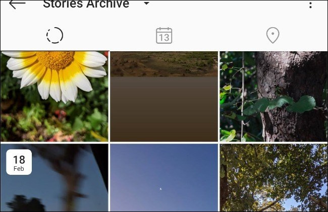 Un "archivo de historias" en Instagram.