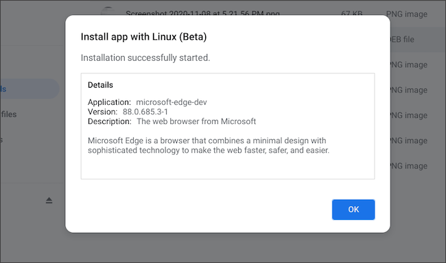 Instalación de Microsoft Edge en Chromebook