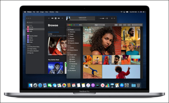 Una galería de fotos abierta en la aplicación Fotos en una MacBook Pro.