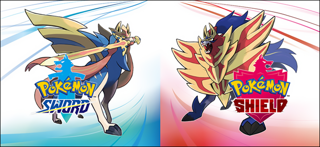 El logotipo y los personajes de "Pokémon Sword and Shield".