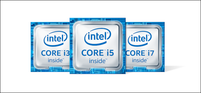Los logotipos de Intel Core i3, i5 e i7.