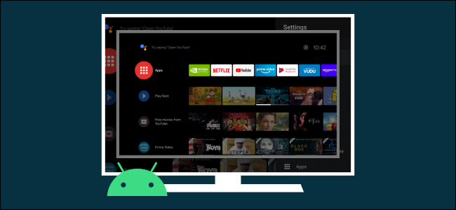 La pantalla de inicio en Android TV.