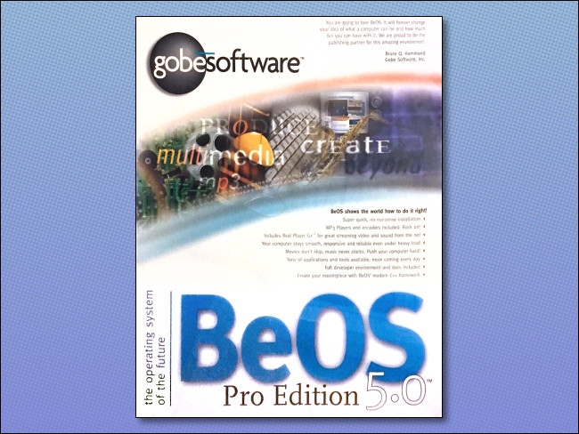 La caja de BeOS 5.0 Pro Edition.