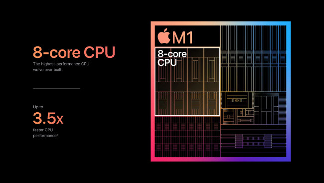 Especificaciones sobre el chip Apple M1.