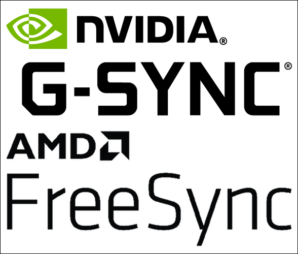 Los logotipos de NVIDIA G-Sync y AMD FreeSync.