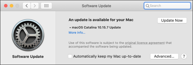 Instalación de actualizaciones en macOS Catalina