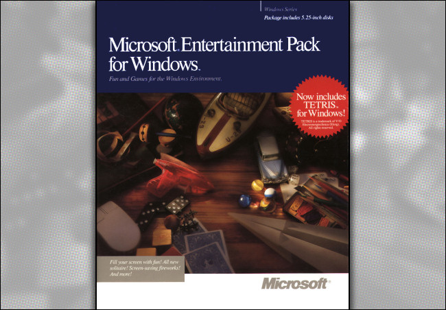 El paquete Microsoft Entertainment Pack para Windows, alrededor de 1990.