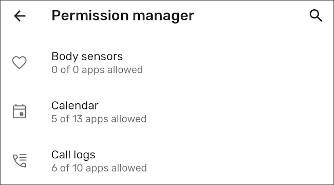 Administrador de permisos en Android