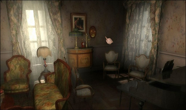 Una escena de salón victoriana en "Scratches".