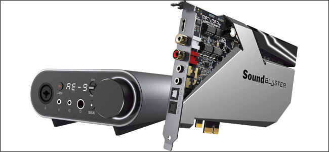 Tarjeta PCIe Sound Blaster AE-9 de Creative con módulo de control de audio