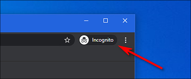 El logotipo de incógnito de Google Chrome en la barra de herramientas
