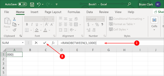 Fórmula de números aleatorios de Excel