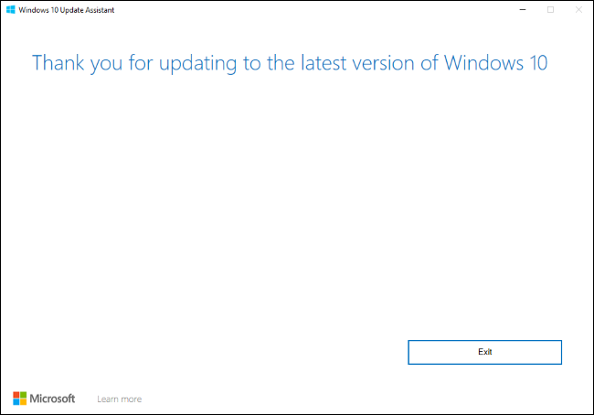 Asistente de actualización de Windows 10.