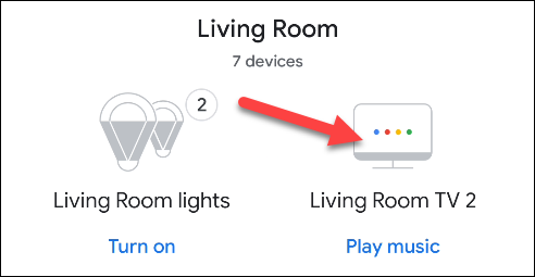 encuentra tu dispositivo Google TV en la aplicación Google Home