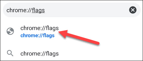 ir a la página de banderas de Chrome
