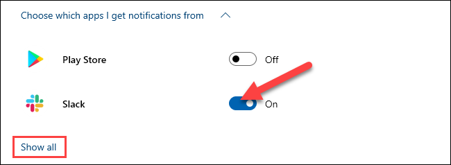 elige qué aplicaciones pueden enviar notificaciones