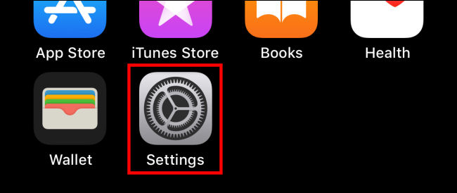 Toca el icono "Configuración" en el iPhone.