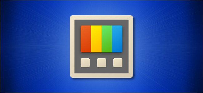 El icono de Windows PowerToys sobre un fondo azul