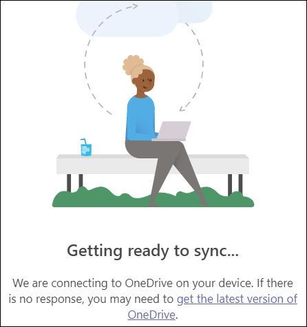 El panel que muestra Teams se está conectando a OneDrive.
