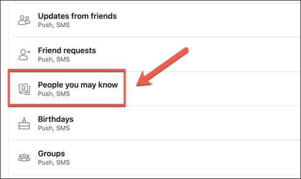 En el menú "Notificaciones" de Facebook, presiona la opción "Personas que quizás conozcas".