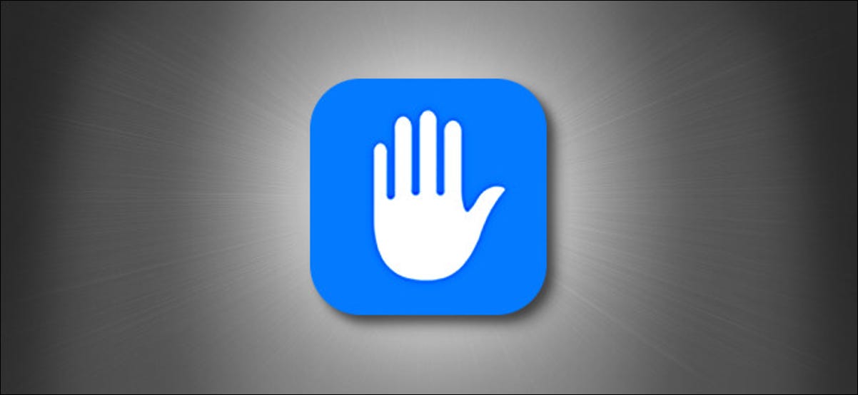 El icono de privacidad de Apple iOS y iPadOS sobre un fondo gris
