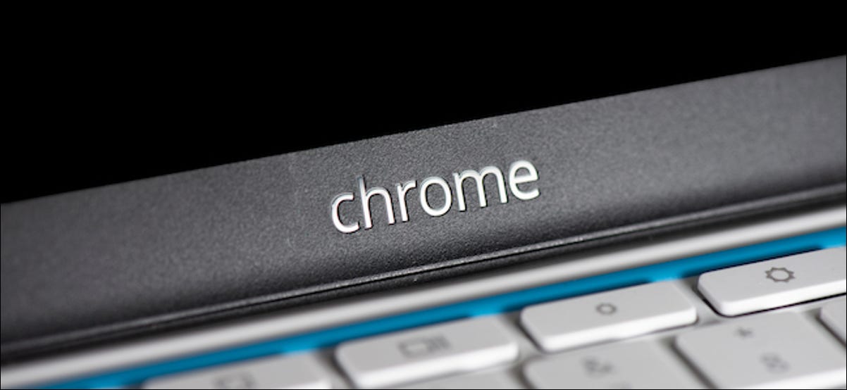 Logotipo de Chrome en un Chromebook de Google