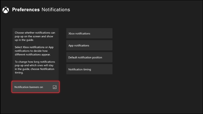 Desactiva las notificaciones en tu Xbox