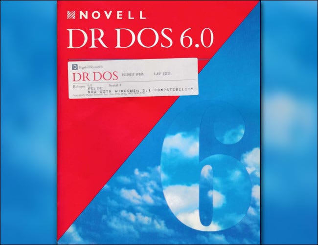 Diseño de caja Novell DR-DOS 6