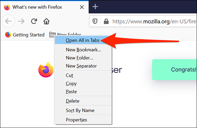 Abra varios sitios a la vez en Firefox