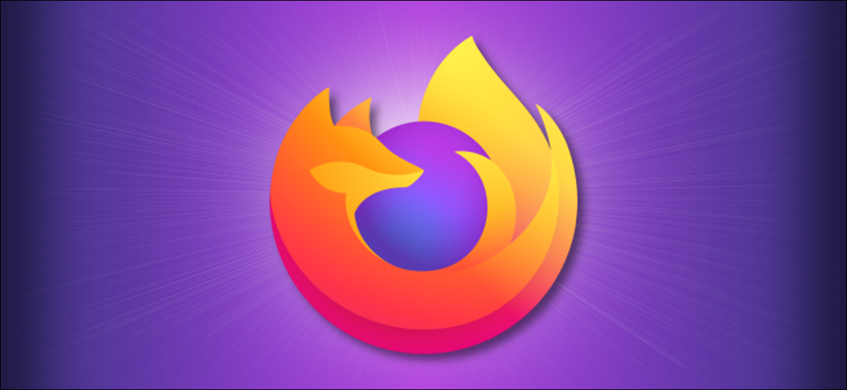 Logotipo de Firefox sobre un fondo morado