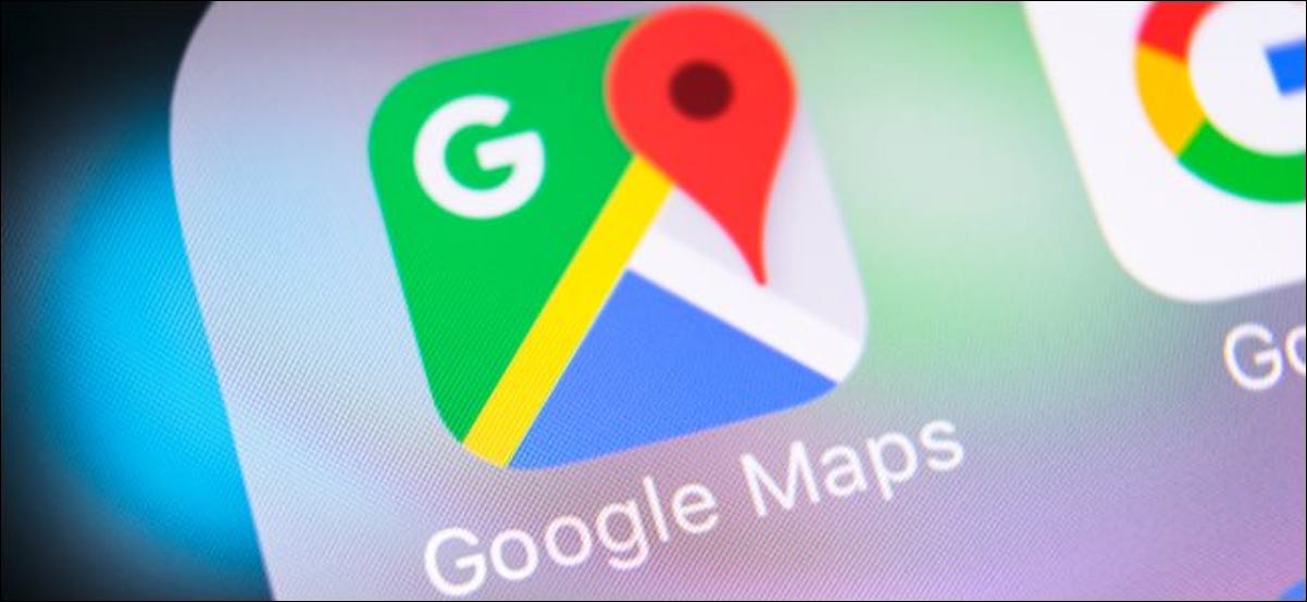 Logotipo de la aplicación Google Maps en un teléfono inteligente