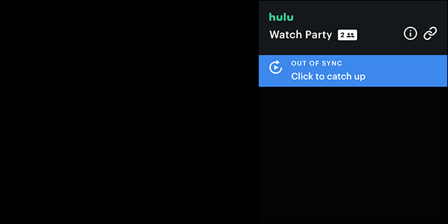Sincronización de fiesta de reloj Hulu