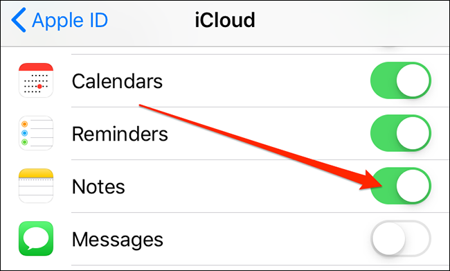 Sincronizar notas de iOS con iCloud