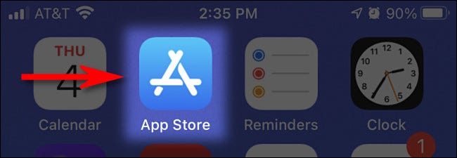 Inicie la App Store tocando su icono azul.