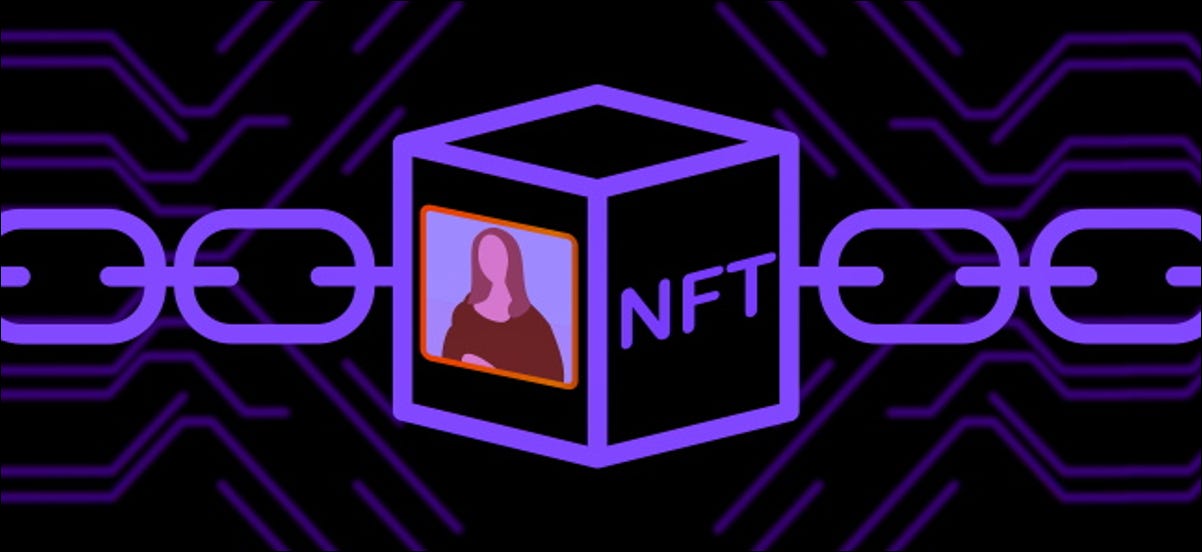 Una representación de un token NFT en una cadena de bloques.