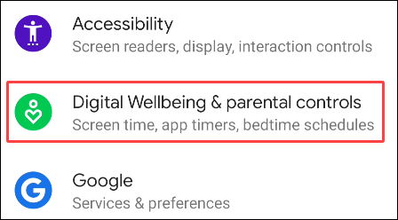 seleccionar bienestar digital
