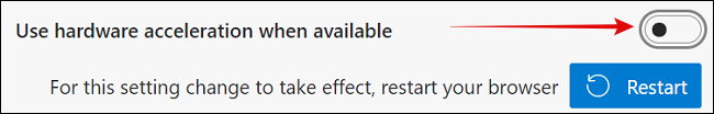 Deshabilitar la aceleración de hardware en Microsoft Edge