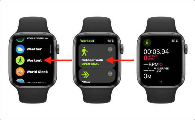 Iniciar manualmente un entrenamiento en el Apple Watch