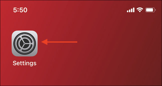 Abra la aplicación de configuración en su iPhone