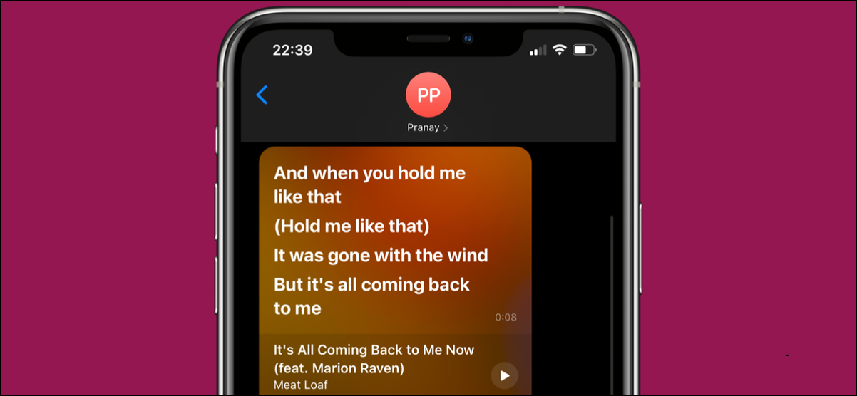 Apple Music te permite compartir letras rápidamente con otras aplicaciones
