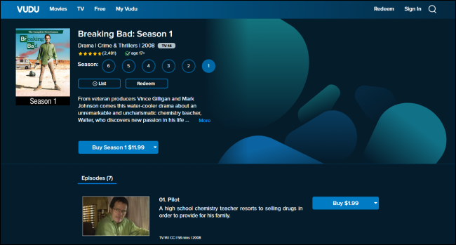 Breaking Bad en Vudu