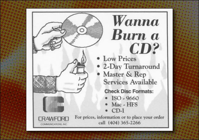 Un anuncio de principios de 1993 que menciona la grabación de un CD.
