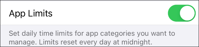 Habilitar límites de aplicaciones en iOS