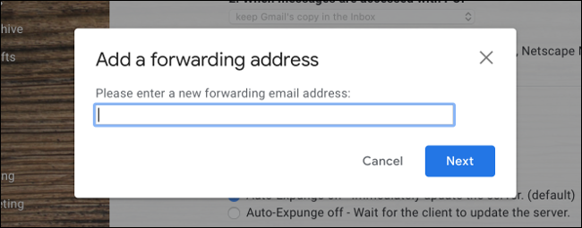 Agregar dirección de reenvío a Gmail