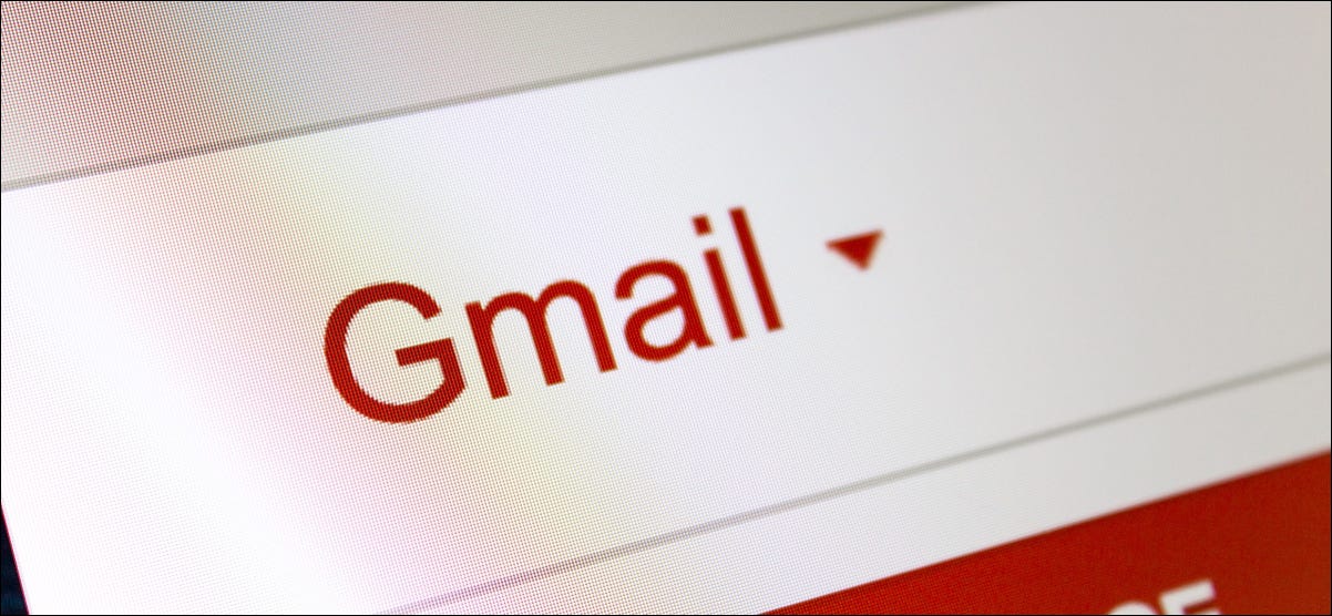 El logotipo de Gmail en el sitio web de Google.