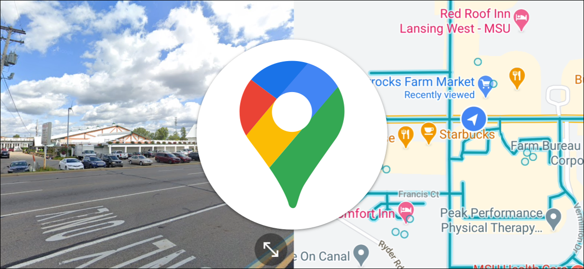 división de vista de calle de google maps