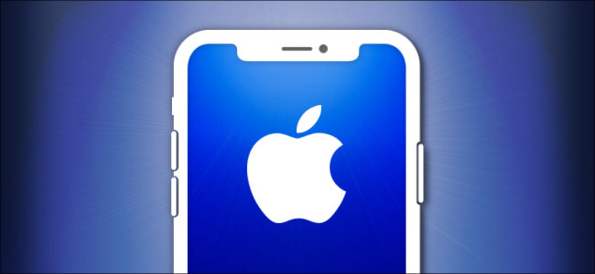 contorno de iPhone con el logotipo de Apple